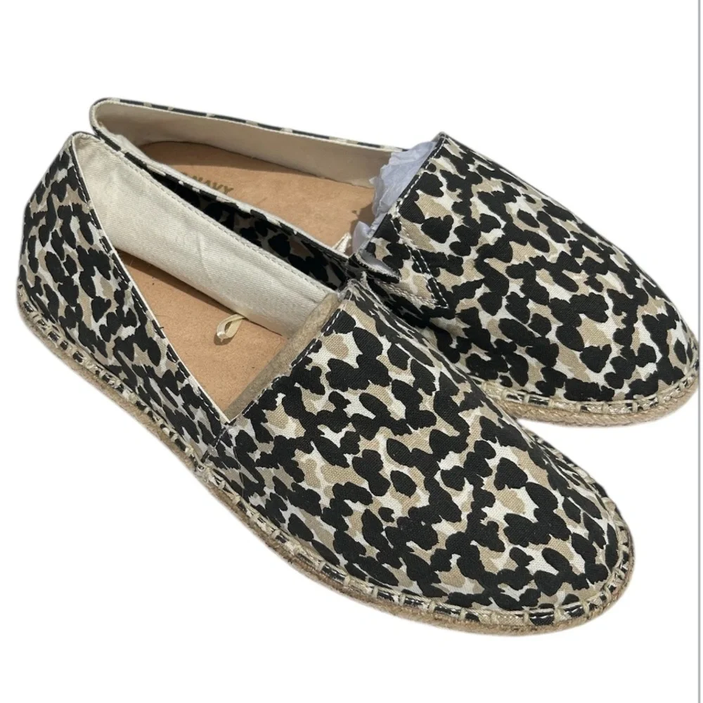 NWOT Leopard Print Espadrille Flats 10